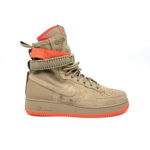 Nike SF Air Force 1 Khaki/Rush Coral High Top - New
